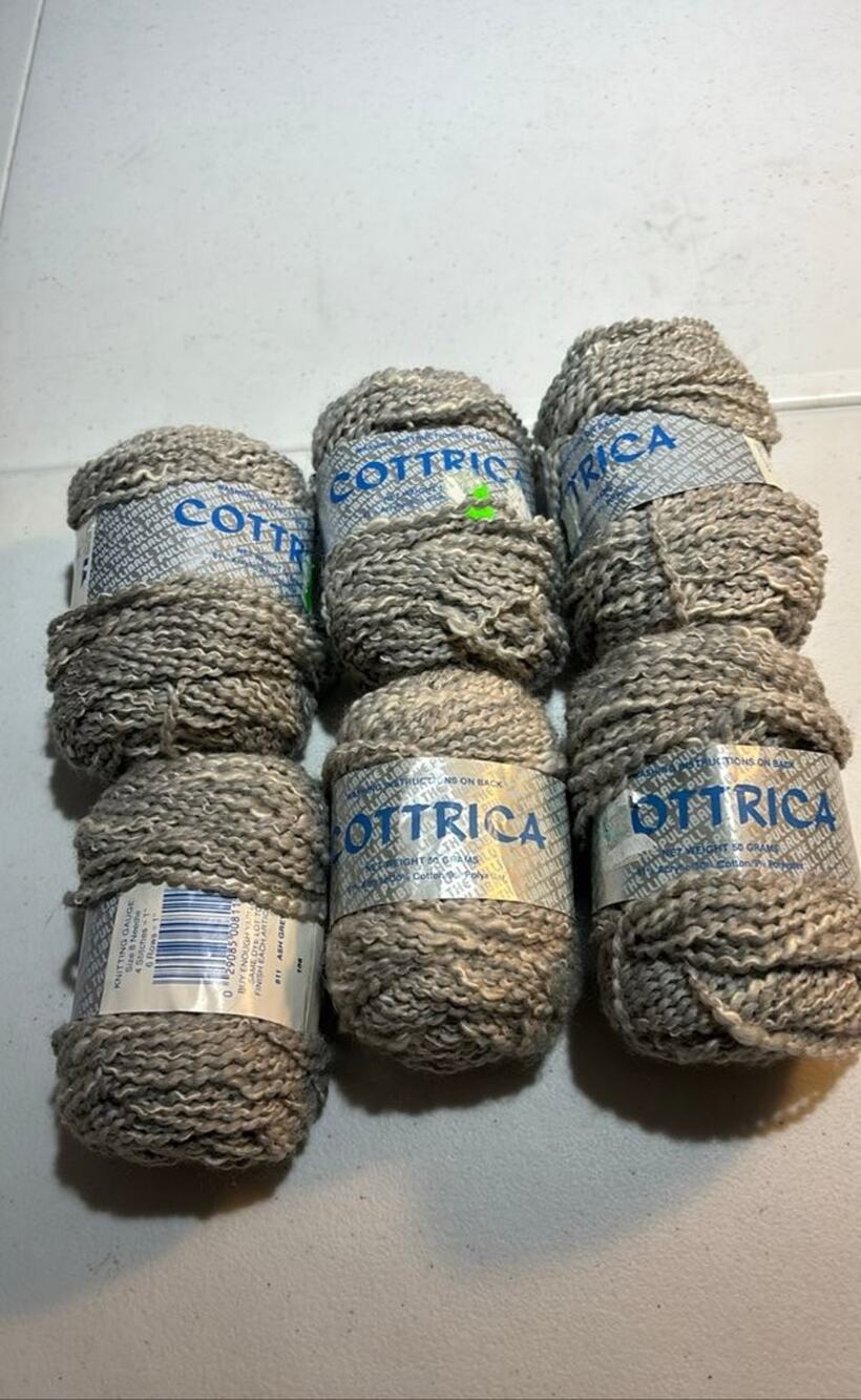 Cottrica Yarn Lot of 7 Skeins 61% Acrylic 30% Cotton 9% Poly